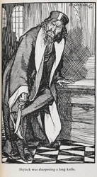 Illustrasjon av Shylock fra The Merchant of Venice