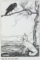The Fox and the Crow, illustrasjon fra 