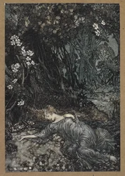 Titania ligger og sover