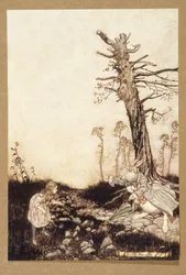 Hvorfor Mary Ann, hva gjør du her ute?, fra Alices Adventures in Wonderland, av Lewis Carroll, pub.1907