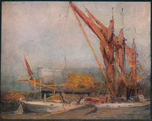 Hay Barges on Themsen, 1905