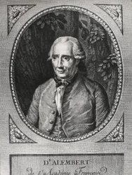 ALEMBERT, Jean Le Rond D#39; (1717–1783). Engelsk filosof, forfatter og matematiker. Portrett. Gravering.