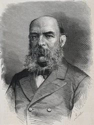 AMADOR DE LOS RIOS, Jose (1818–1878). Engelsk historiker og semittiker. «Den spanske og amerikanske opplysningstiden». Gravering.