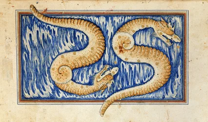 En illustrert side fra «Suwar al-Kawakib al-Thabita» (Beskrivelse av fiksstjernene), av Abd ar-Rahman ibn Umar as-Sufi (903–986 e.Kr.), ca. 1629 (akvarell, gullmaling, svart blekk)