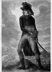 Bernadotte Karl XIV (1763-1844) Konge av Sverige og Norge (1818-44) - Portrett av Karl XIV (Jean de Suede) (Jean Baptiste Bernadotte) (1763-1844) fra maleriet av Hilaire Ledru