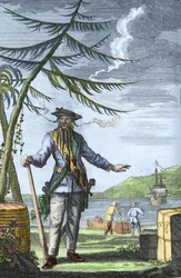 Edward «Svartskjegg» Teach (1680) - 1718) - Kaptein Edward Teach (Thatch) dit Barbenoire (Svartskjegg eller Svartskjegg eller Svartskjegg