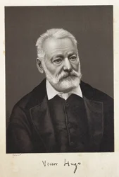 Hugo, Victor (1802–1885). Fransk romantisk forfatter. Litografi.