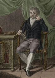 Johann Gottlieb Fichte. Tysk filosof - Portrett av Johann Gottlieb Fichte Tysk filosof