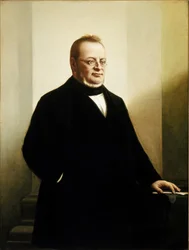 Portrett av Camillo Benso, greve av Cavour (olje på lerret)