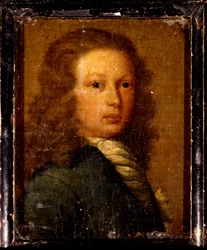 Portrett av kaptein William Kidd som ung mann (olje på lerret)