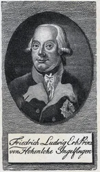 Portrett av Frederic-Louis av Hohenlohe-Ingelfingen