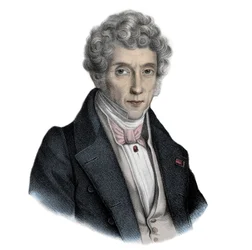 Portrett av den italienske komponisten Luigi Cherubini (trykk)