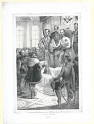De ungarske deputerte foran Sir M. keiser Ferdinand I i uken i mars 1848