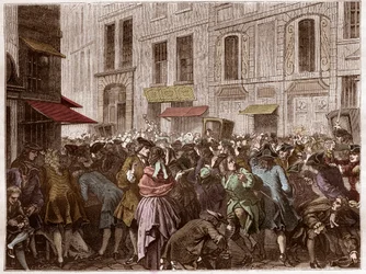 Rue Quincampoix, på den tiden av John Law-systemet