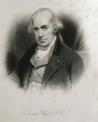 WATT, James (1736–1819). Portrett av James Watt. Gravering.