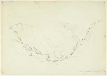 Vesuvs kaldera, Napoli, Italia, 1841