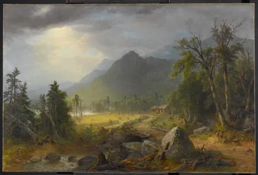 Den første innhøstingen i villmarken, 1855