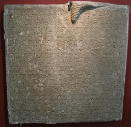 Innskrevet plate fra palasset til Sargon II i Dur-Sharrukin, Khorsabad, 800-tallet. f.Kr