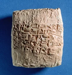 Nettbrett registrerer kornsalg fra Kultepe, Tyrkia, Assyrian, 1800-tallet f.Kr. (bakt leire)