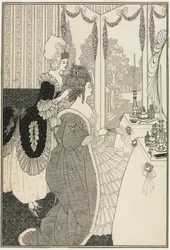 The Toilet, fra The Rape of the Lock av Alexander Pope, ca. 1895-96 (penn og blekk)