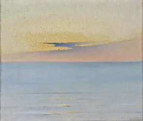 Sjø i solnedgang