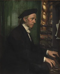 Hoforganist i Roskilde, professor Hans Matthison-Hansen, kunstnerens svigerfar