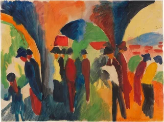 Under arbours of Thun (et motiv for en turgåer). 1913