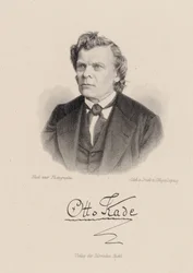 Portrett av komponisten Otto Kade 1819-1900.