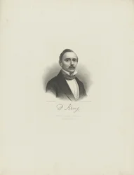 Portrett av pianisten og komponisten Diederich Krug 1821-1880, ca. 1850.