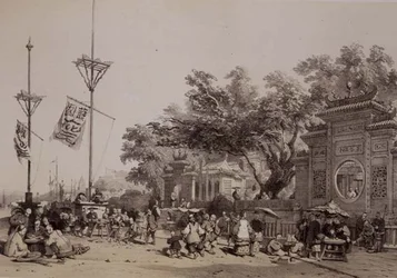 Fasaden til det store tempelet i Macao, plate 9 fra 