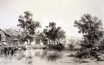 Templet og kanalen i Honan, plate 29 fra 