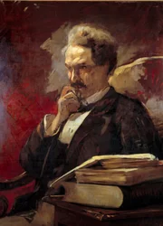 Portrett av Henri de Rochefort (1831-1913) Marquis de Rochefort, journalist, politiker og forfatter Maleri av Augustebaud Bovy (1848-1899) (ec.suis.) 1879 Søn. 1x0,81m Paris, Carnavalet-museet