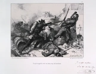Hånd-til-hånd-kamp, beleiring av Paris, fransk-prøyssisk krig, 1870 1871