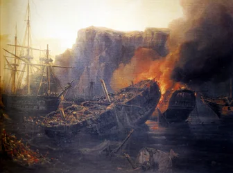 Kvelden for slaget ved Navarino, 1827
