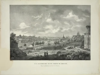 Over Yauza-elven i Moskva, ca. 1830