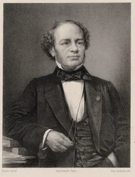 Portrett av komponisten Jacques Fromental Halévy 1799-1862.