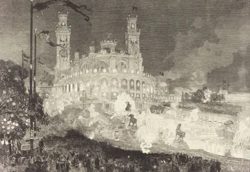 14. juli. Belysning av Palais du Trocadéro, 1883.