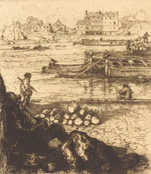 Dockman, brygge ved La Gare Le debardeur, quai de La Gare, 1894.