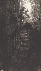 Skulptert trapp rue Boutebrie, utgitt 1901.