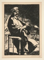 Keiser Wilhelm på yachten sin, fra Krigen i 1914, første serie, nr. 18