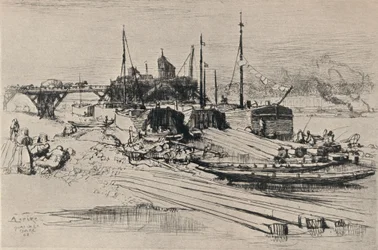 Offentlig søppelfylling, Station Quay, 1915