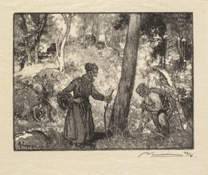 Fontainebleau-skogen: Soppjegere på Rocher Bernard