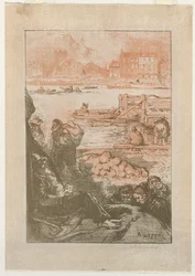 [Bønder ved en brygge, Paris]
