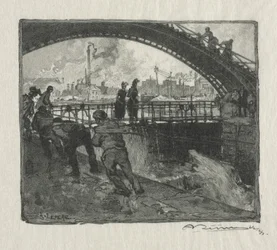 Slusen til St. Martin-kanalen, 1890.