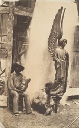 [Pasjonsengelen, Sainte-Chapelle, Paris], 1853-1854.