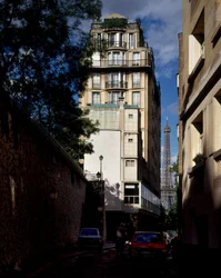 Bygningen rue Raynouard, Paris 16. Arkitekt Auguste Perret (1874-1954)