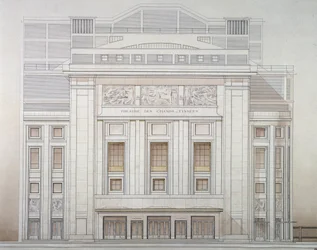 Théâtre des Champs-Élysées: fasade - prosjekt av Perret