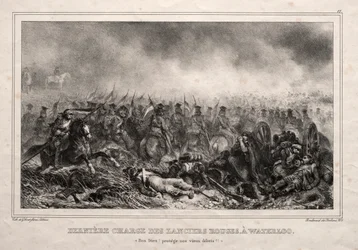Siste anklage av Red Lancers ved Waterloo