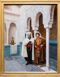 Sefardisk dignitærpar i et marokkansk palass