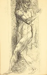 Illustrasjon for Les Fleurs du Mal Ondskapens blomster av Charles Baudelaire, 1887-1888.